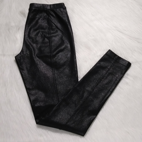 Polo Ralph Lauren Metallic Black Leggings ~ Medium - Picture 5 of 13